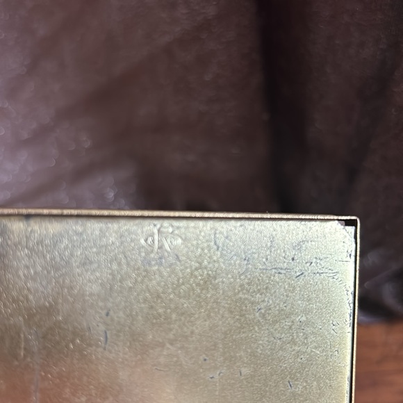 Antique K & Co. etched gold tone rectangular convex glass 6” x 3” picture frame - Picture 6 of 8